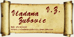 Vladana Zubović vizit kartica